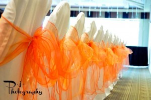 Banquet chair covers (sashes rented elsewhere) One Dollar Chair Cover of Chicago